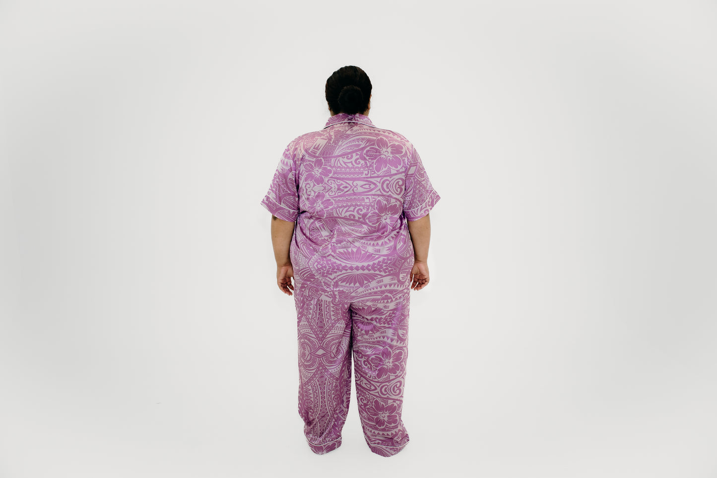 Plus Violet Culture Satin Sleepwear Set
