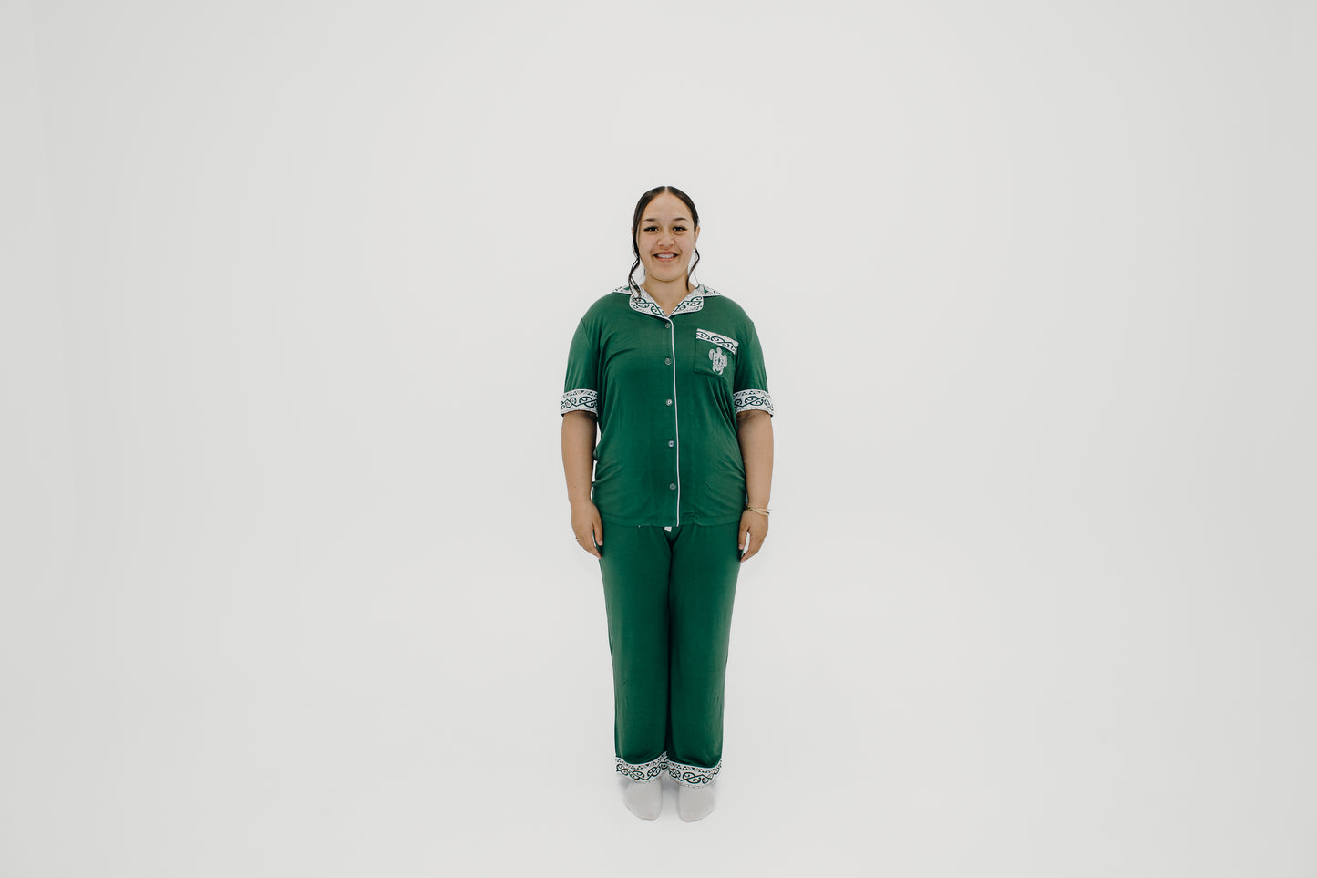 Aotearoa Kakariki Bamboo Sleepwear Set