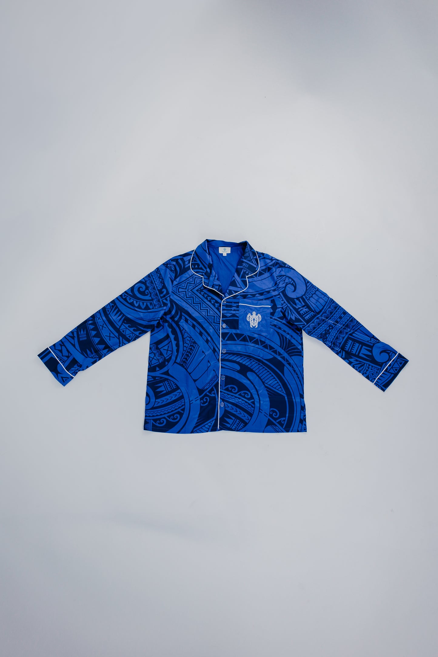 Blue moon culture satin men long sleeve sleepwear set