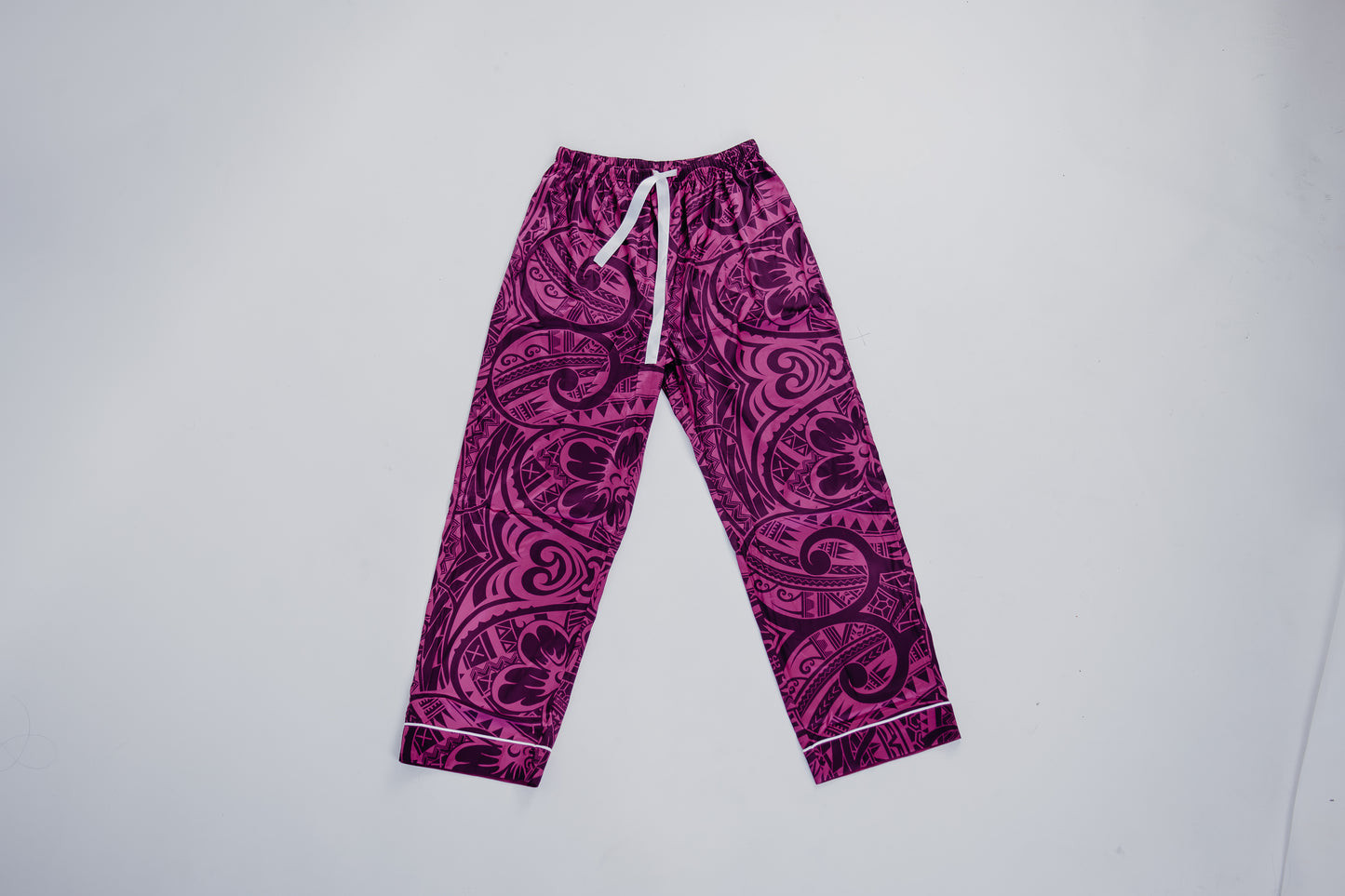 Purple potion culture satin women long sleeve sleepwear set