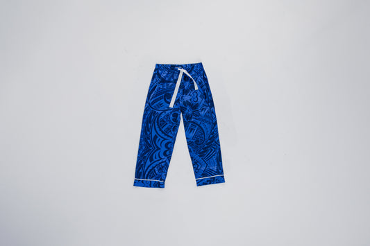 Blue moon culture satin girl long sleeve sleepwear sets